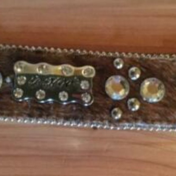 Concho Western Dark Brindle Brown Belt